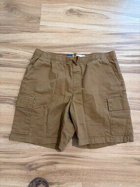 Old Navy Jogger Built-In Flex Brown Tan Khaki Cargo Shorts – Size L / G